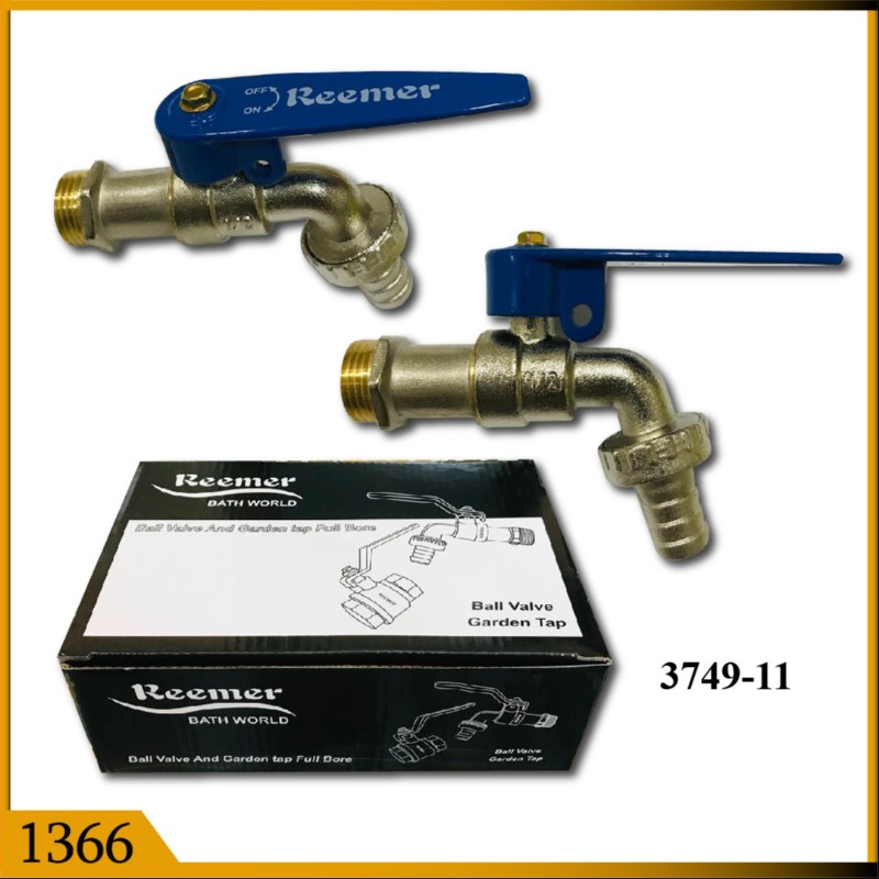 GARDEN TAP LOCK TYPE BRASS BLUE LIVER (1366)